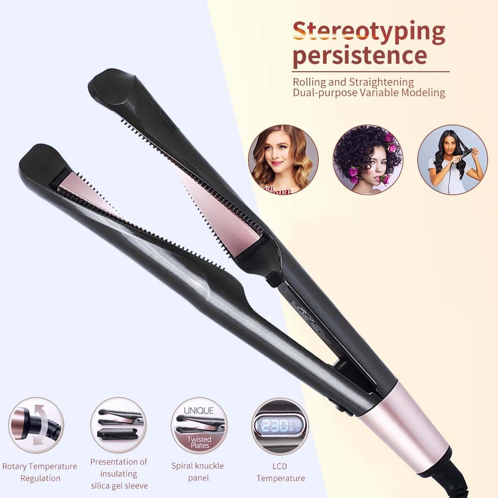2 in 1 Bobo Twist Straightening Curling Iron